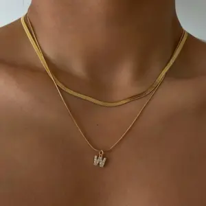Wholesale Water Plating Vacuum Plating 18K Gold Plated Letter Titanium Steel Brass Fashion 304 Stainless Steel Layered Necklaces