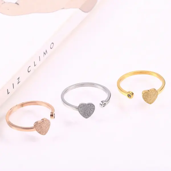 Wholesale Real Gold Plated Heart 304 Stainless Steel Fashion Waterproof Non Tarnish