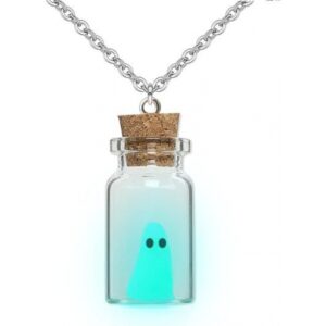 Blue light ghost necklace