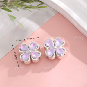 Silver+transparent purple