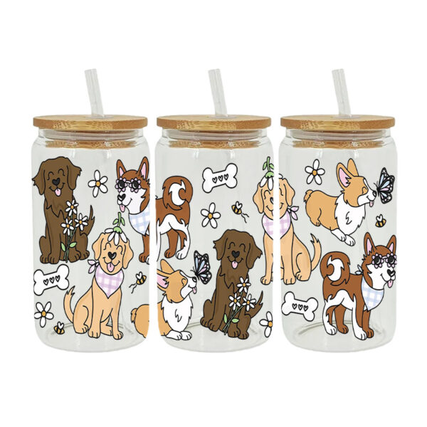 Wholesale Complex and cute patterns 16oz Cup UV DTF Wraps