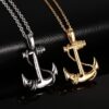oly-161e9b51a4cbab87f0d71bc791fd3b39 Wholesale 2023 European and American Jewelry Caribbean Pirate Ship Anchor Necklace Vintage Best Selling Men's Necklace Personalized Fashion Jewelry