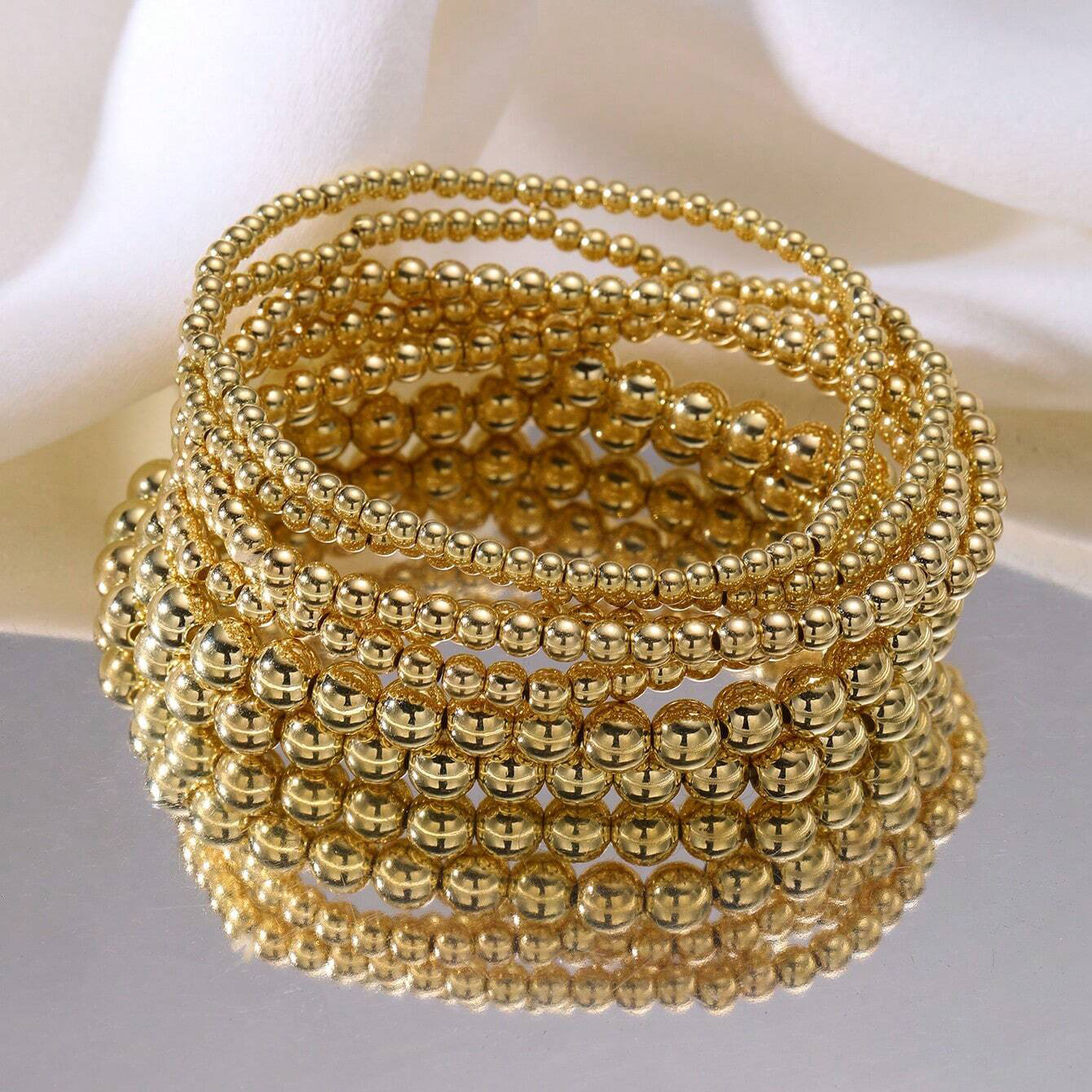 Wholesale Full-hosted cross-border European and American jewelry niche creative design sense temperament beaded bracelet suit sweet cool folding jewel