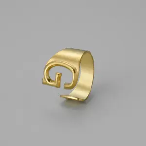 Gold G Open Ring J382-7 / Adjustable Opening
