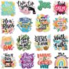 Wholesale Yirusu's Inspirational Embroidery Cloth Sticker Blessing You Singer Patch Decoration Motivational Chapter Letter Embroidery Label Ironing