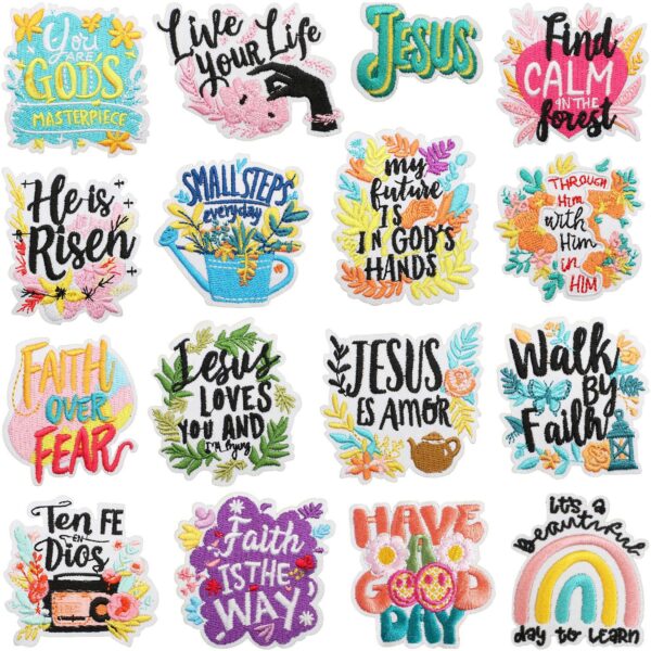 Wholesale Yirusu's Inspirational Embroidery Cloth Sticker Blessing You Singer Patch Decoration Motivational Chapter Letter Embroidery Label Ironing