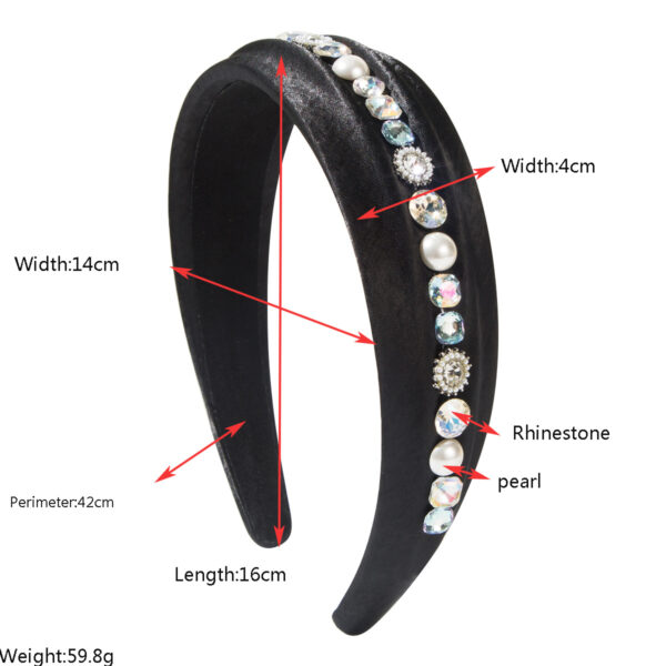Wholesale Korean Style New Style High-End Pearl Rhinestone Headband for Women, Simple, Fashionable and Beautiful, Versatile Hair Accessories for Going Out