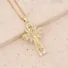 Wholesale Fashion Cross Copper Inlaid Gold 18K Gold Plated