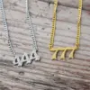 Wholesale Unisex 777 Angel Number Stainless Steel Gold Plated Choker Necklace Birthday Gift Neutral Style Letter/Number/Text Pattern