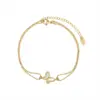Fashion Animal Titanium Steel Waterproof Non Tarnish No Inlaid PVD Coated Real Gold Plated Women'S Anklet