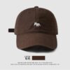 Wholesale Embroidered Little Fox Baseball Cap 2025 New Men's and Women's Wide Brim Face Revealing Small Peaked Cap Sun Shade Breathable Casual Easiest for Match