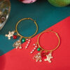 Wholesale New Christmas earrings for women, versatile and festive, gingerbread man cane earrings.