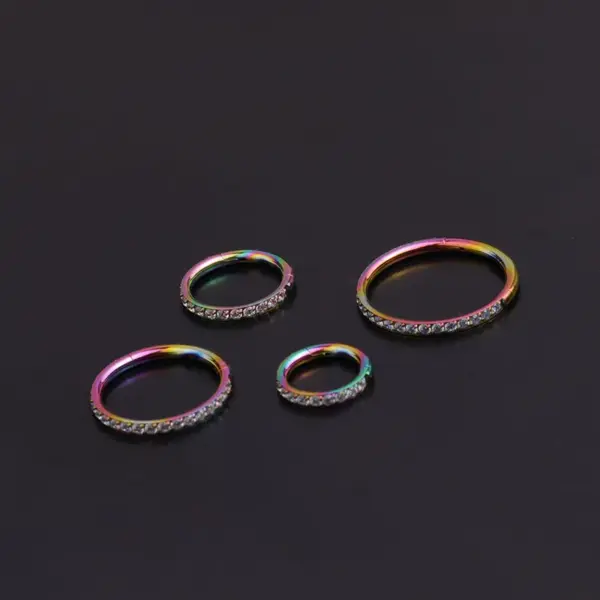316L Stainless Steel Zircon Ear Cartilage Rings & Studs Geometric Waterproof Non Tarnish Surgical Steel