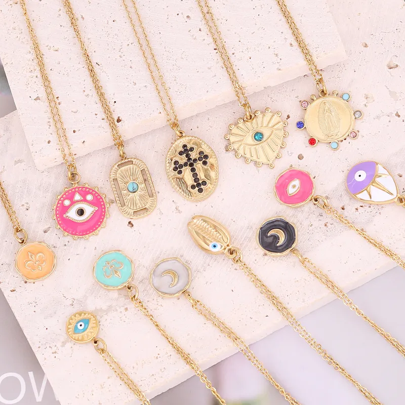 Wholesale PVD Coated 18K Gold Real Gold Plated Stainless Steel Fashion Waterproof Non Tarnish 304 Stainless Steel