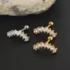 Simple Style Solid Color Stainless Steel Inlay Zircon Ear Studs 1 Piece