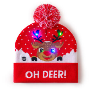 Big red elk christmas hat