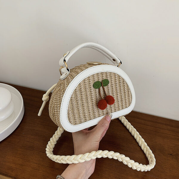 Wholesale Straw bag small cherry shoulder bag crossbody bag
