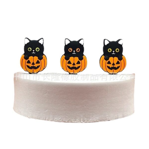 Wholesale Factory Direct Sales in Stock Popular Halloween Food Grade Silicone Glue Pumpkin Beads Teether Burnt Beads New