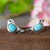 Wholesale Bird earrings inlaid with turquoise vintage stud earrings