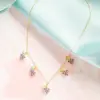 Copper 18K Gold Plated Plating Fruit Zircon Necklace