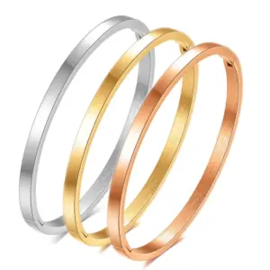 Wholesale Fashion Solid Color Titanium Steel Bangle