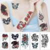 Wholesale Cross-border New Cartoon Retro Flower Series Tattoo Sticker Waterproof Party Party Gift Funny Fun Face Sticker
