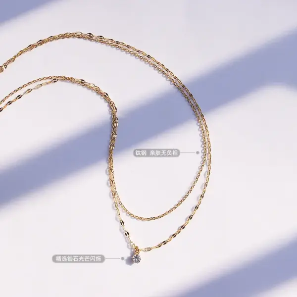 PVD Coated 18K Gold Plated 18K Gold 304 Stainless Steel Fashion 304 Stainless Steel Necklace