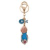 Wholesale Cute diamond-encrusted slippers car keychain metal bag pendant key chain gift