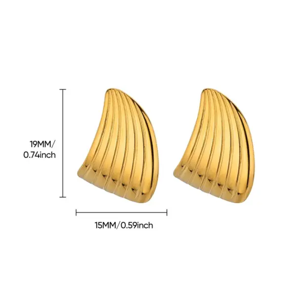 Wholesale PVD Coated Real Gold Plated Water Droplets Heart Shape 304 Stainless Steel Vacation Classic Style Waterproof Non Tarnish Ear Studs