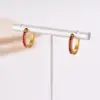 Wholesale PVD Coated Real Gold Plated 14K Gold Round 304 Stainless Steel Elegant Waterproof Non Tarnish 304 Stainless Steel Hoop Earrings
