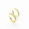 1 Pair Simple Style Round Plating Inlay Copper Zircon 18k Gold Plated Earrings