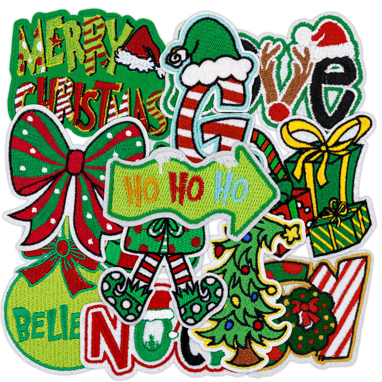 Wholesale Christmas Embroidery Patchwork Clothing DIY Patches OLY Exclusive