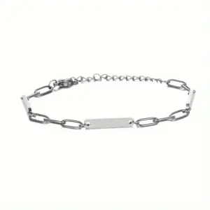 Silver-3 Tags / Square Bracelet