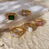 Wholesale Jewelry 304 Stainless Steel Zircon Rings