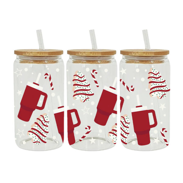 Wholesale UV Transfer Paste Glass Crystal Label Crystal Paste 16oz Cup UV DTF Wraps