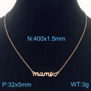 Rose Gold Necklace Kn282724-KLX