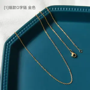 [1] Thin O-Shaped Chain Gold 50cm