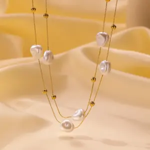 [Tsh1072] Three-Dimensional Pearl / Gold