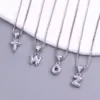 Wholesale Simple Style Letter Copper 18k Gold Plated White Gold Plated Pendant Necklace In Bulk
