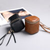 Wholesale Oil Wax Leather PU Leather Hand Key Bag Ins Retro Niche Lipstick Wen Play Storage Coin Coin Purse
