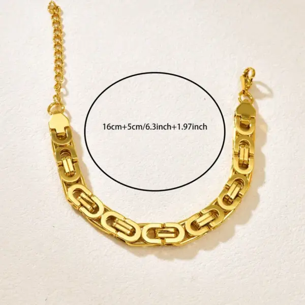 304 Stainless Steel Solid Color PVD Coated Acrylic 18K Real Gold Plated Modern Style Waterproof Non Tarnish Plating Twisted Rope Chain Lobster Trigger Clasp Closure Gold Anklet