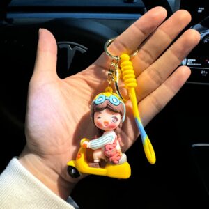 oly-16cbf890e35e64c81674bc1f0339ceb4 Wholesale Electric car boys and girls keychain pendant couple keychain pendant cute cartoon keychain bag jewelry