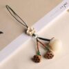 Wholesale Imitation Bodhi Root Lucky Bag Car Keychain Pendant, Peach Wood Lotus Pod, Cute and Exquisite Mobile Phone Chain Pendant for Men and Women