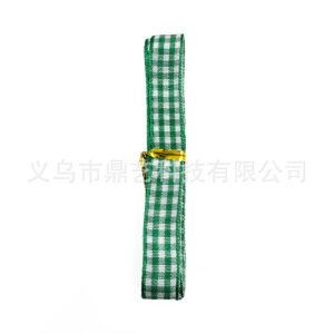 2m white and green ribbon