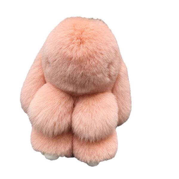 Wholesale Real Rex rabbit fur doll bunny car keychain pendant mini ear rabbit bag plush decoration rabbit