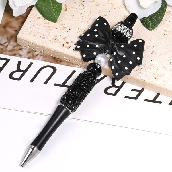 Wholesale Large Polka Dot Bow Straight Hole Beads