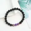 Casual Retro Round Mountain Volcanic Rock Bracelets In Bulk