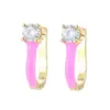 Wholesale Simple U-shaped Zircon Earrings