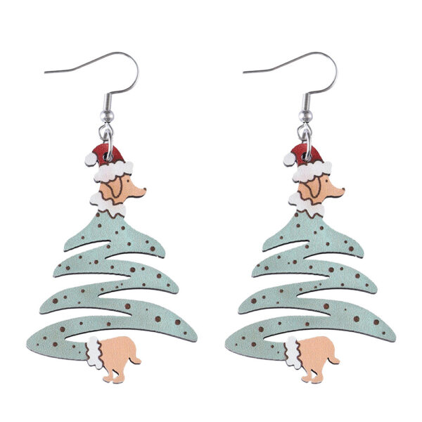 oly-16e95955b992af1da5de2ee0a7c2c304 Wholesale Christmas dog Christmas tree pendant earrings