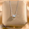 Wholesale Fashionable Minimalist Titanium Steel Necklace Women's Zirconia Clavicle Chain Elegant Luxury Jewelry Daily Wear Accessory